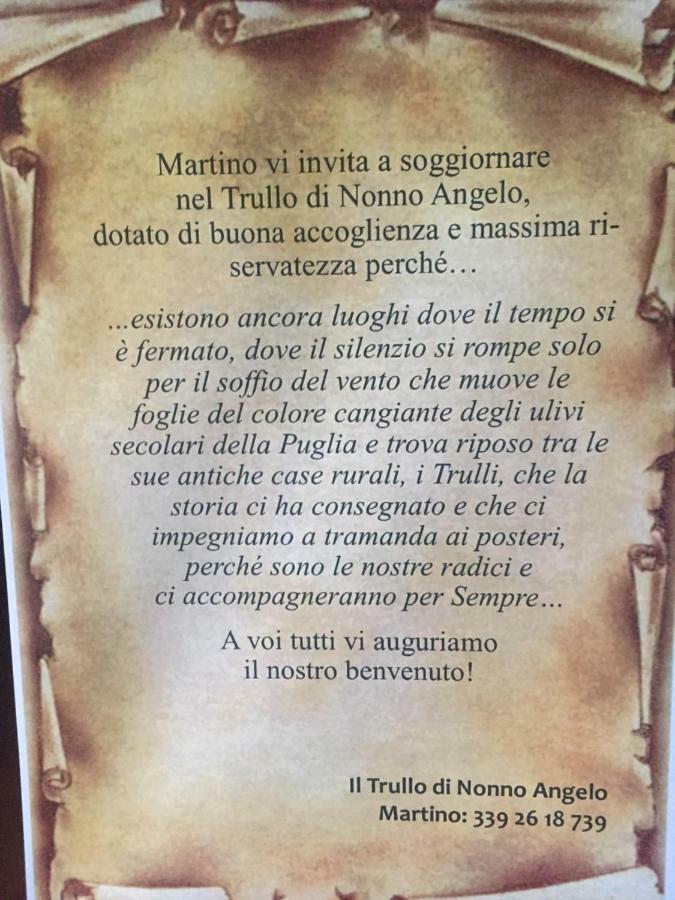 Hotel Il Trullo Di Nonno Angelo San Marco à Locorotondo Extérieur photo